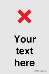 Custom plain background, red cross sign